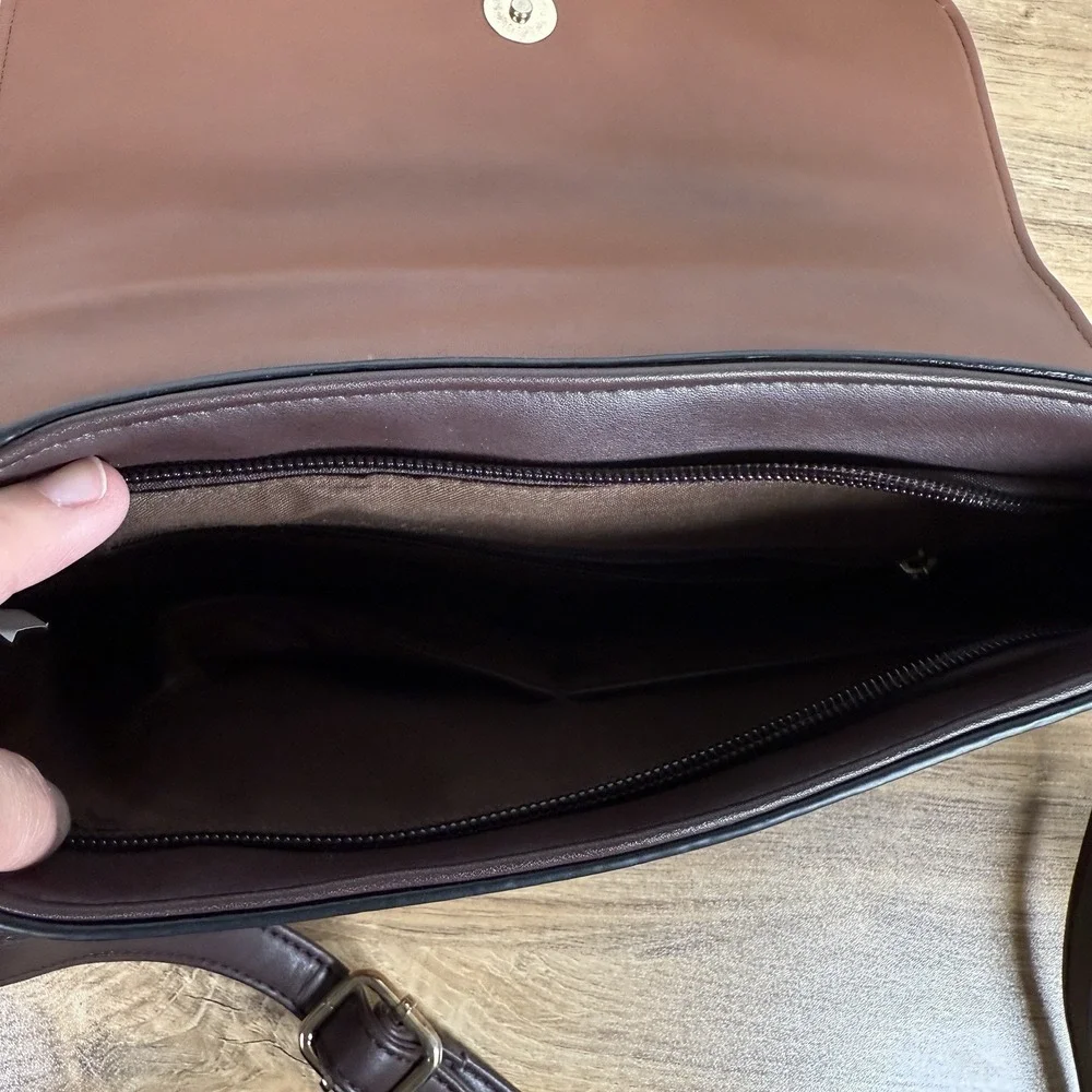 Crossbody Purse Crossbody Bag Two Tone‎ Brown 12